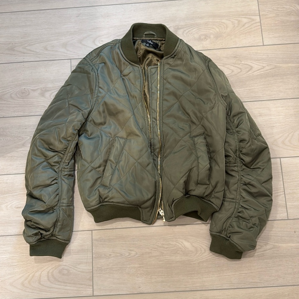Lulus style expedition olive green quilted jacket FINAL WEEKEND